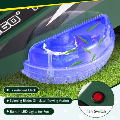 12V Ride on Lawn Mower, Dual Control Sticks, Green Powered Ride On Toys at Gallery Canada