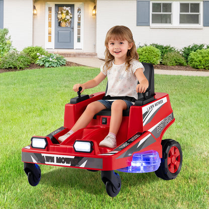 12V Ride On Lawn Mower For Kids, Dual Control, Red Powered Ride On Toys at Gallery Canada