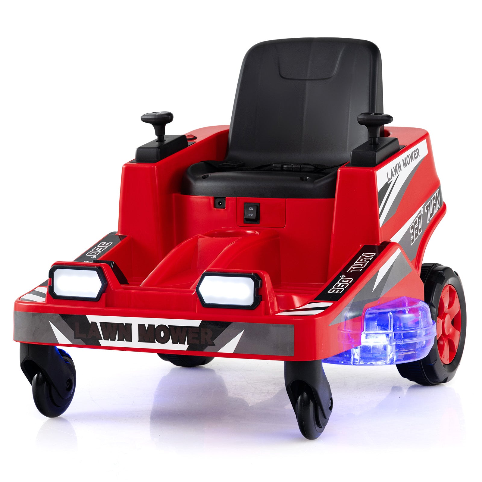 12V Ride On Lawn Mower For Kids, Dual Control, Red Powered Ride On Toys at Gallery Canada