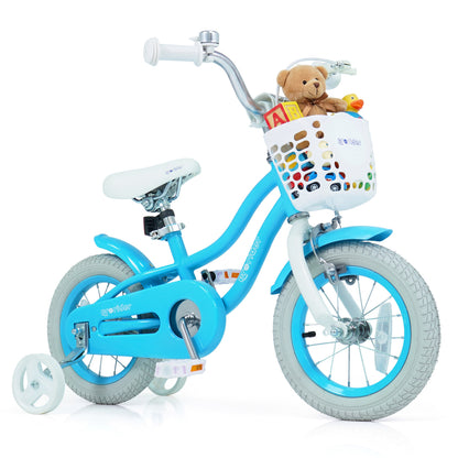 12/14/16/18/20 Inch Kids Bike with Dual Brakes and Adjustable Seat-12 Inch, Blue Kids Bike Blue at Gallery Canada