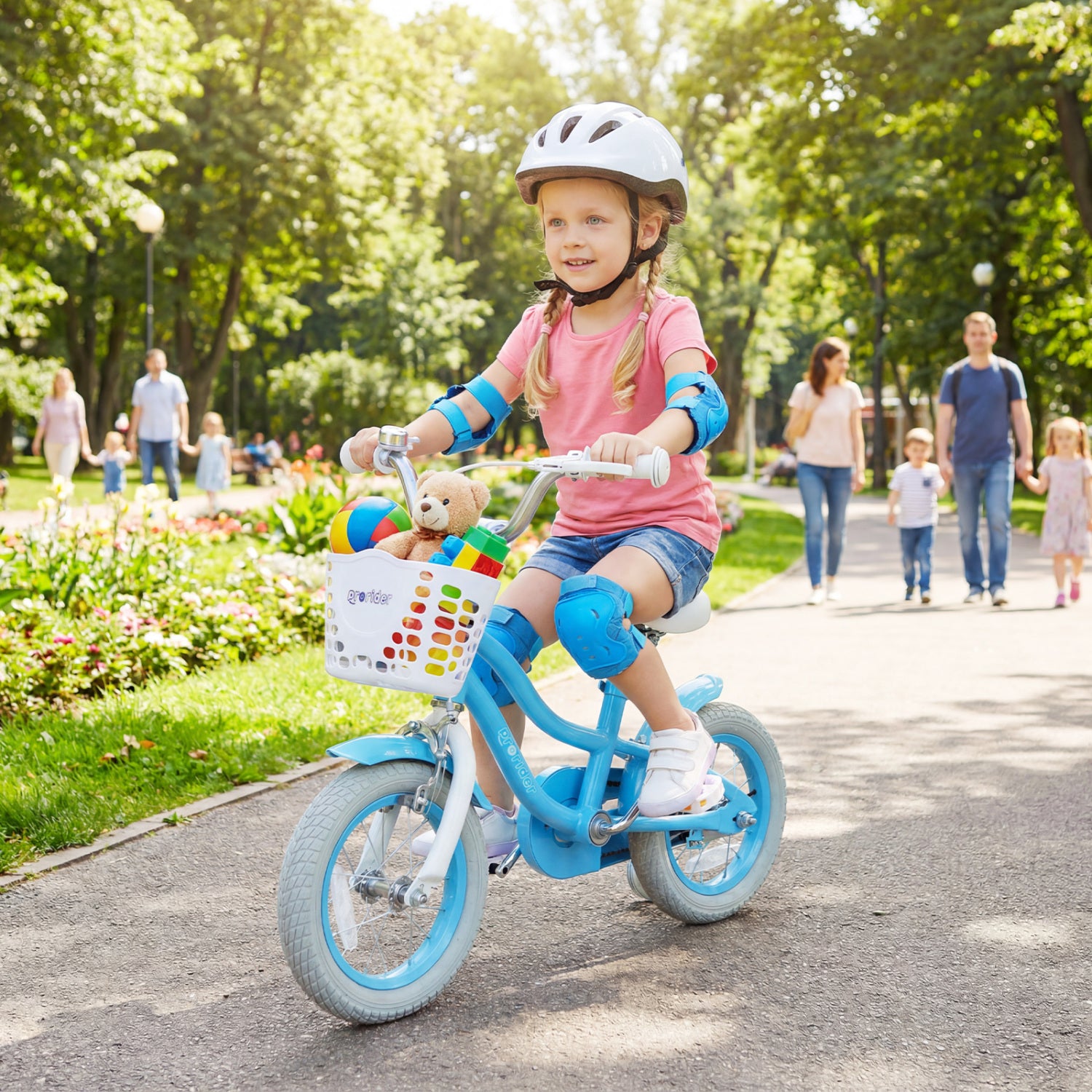 12/14/16/18/20 Inch Kids Bike with Dual Brakes and Adjustable Seat-12 Inch, Blue Kids Bike at Gallery Canada