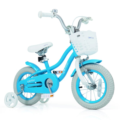 12/14/16/18/20 Inch Kids Bike with Dual Brakes and Adjustable Seat-12 Inch, Blue Kids Bike at Gallery Canada