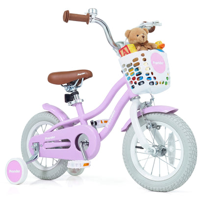 12/14/16/18/20 Inch Adjustable Kids Bike with 2 Brake System-12 Inch, Purple Kids Bike at Gallery Canada