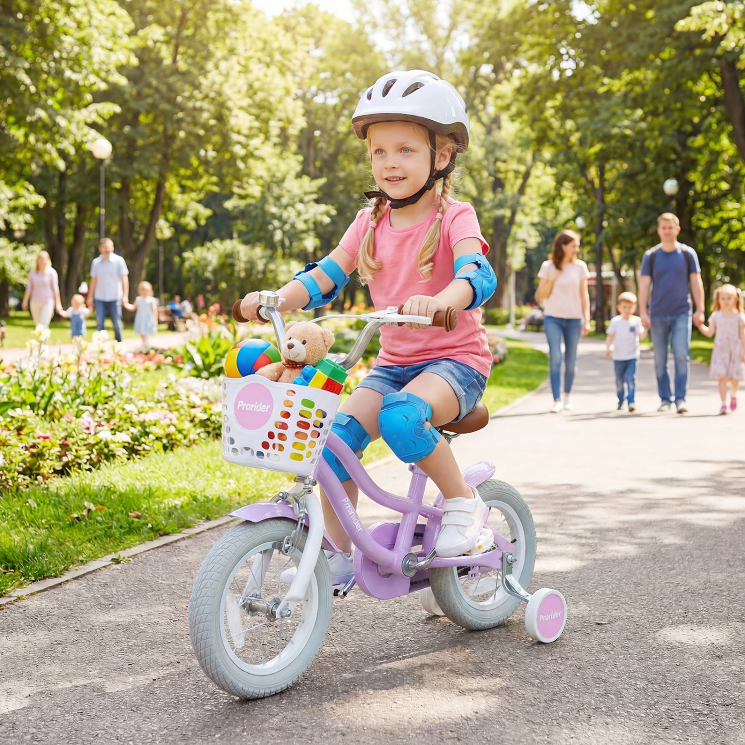 12/14/16/18/20 Inch Adjustable Kids Bike with 2 Brake System-12 Inch, Purple Kids Bike at Gallery Canada