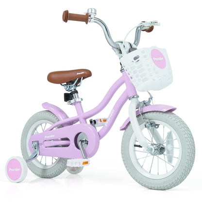 12/14/16/18/20 Inch Adjustable Kids Bike with 2 Brake System-12 Inch, Purple Kids Bike at Gallery Canada
