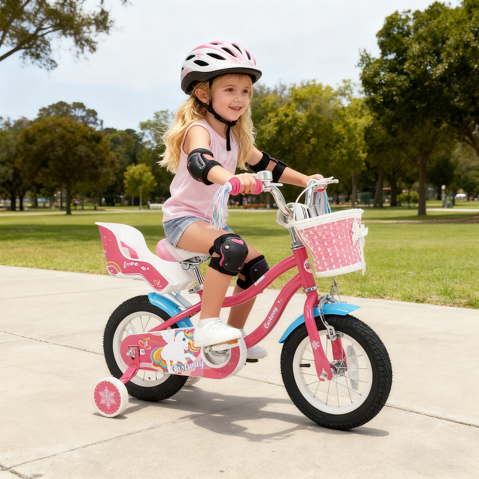 12 Inch Girls Bike For 3-8 Years Old, Pink Kids Bike at Gallery Canada