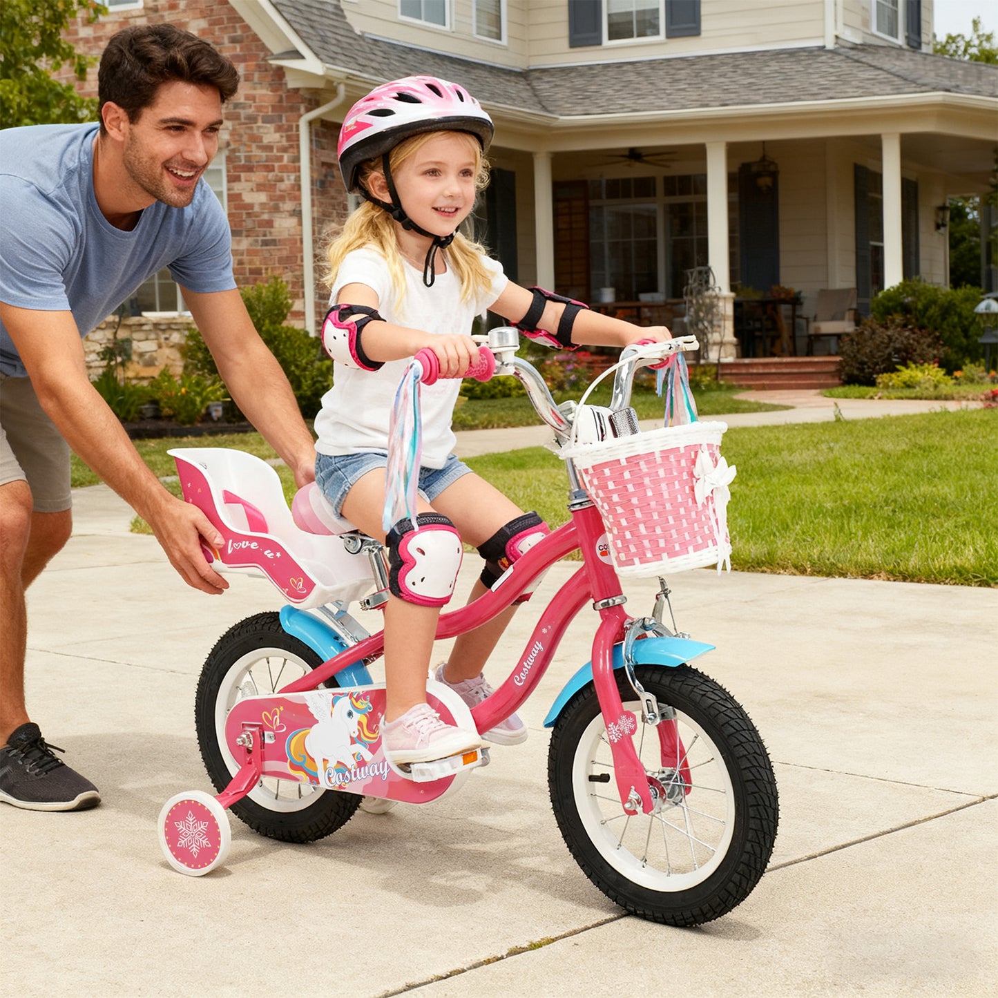 12 Inch Girls Bike For 3-8 Years Old, Pink Kids Bike at Gallery Canada