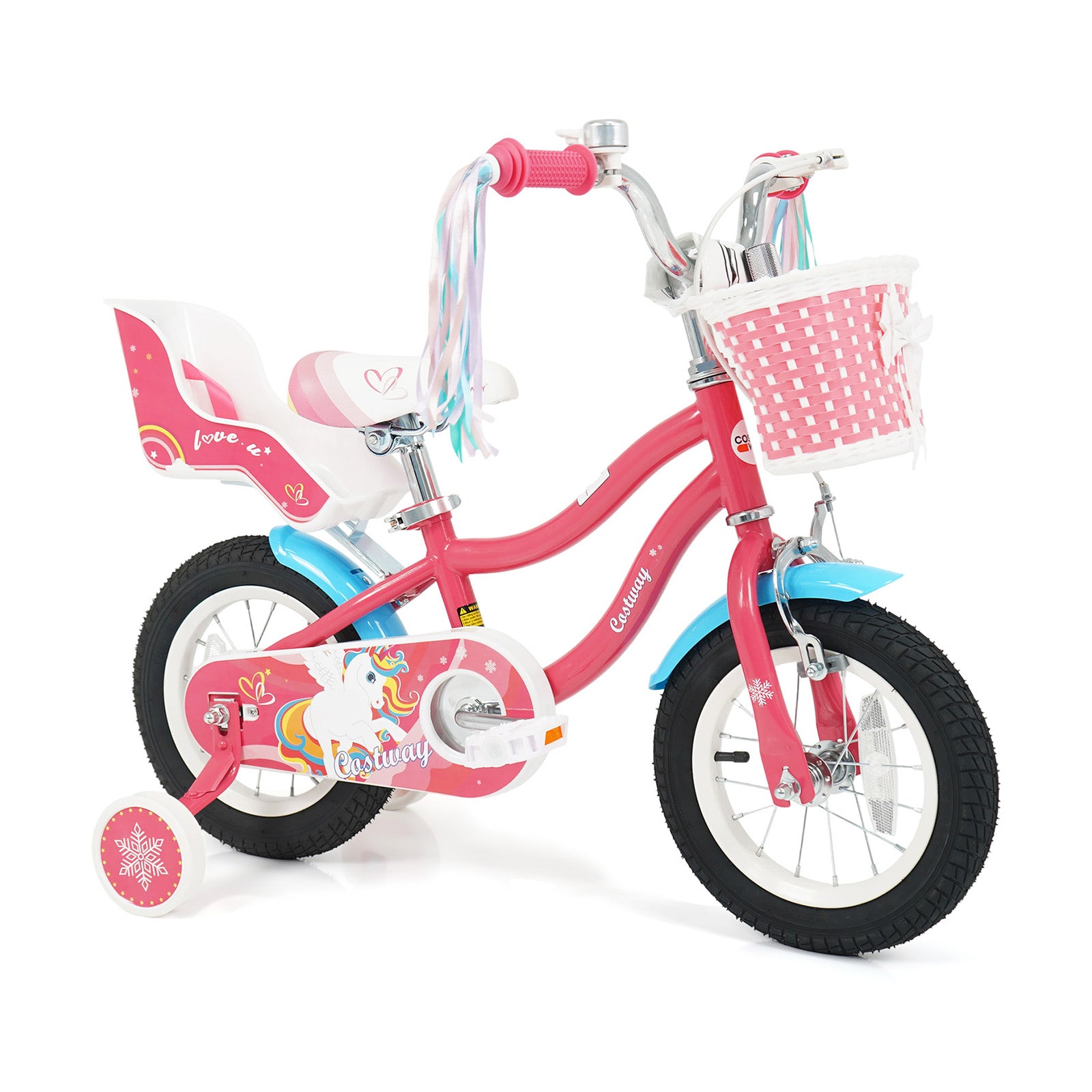 12 Inch Girls Bike For 3-8 Years Old, Pink Kids Bike Pink at Gallery Canada