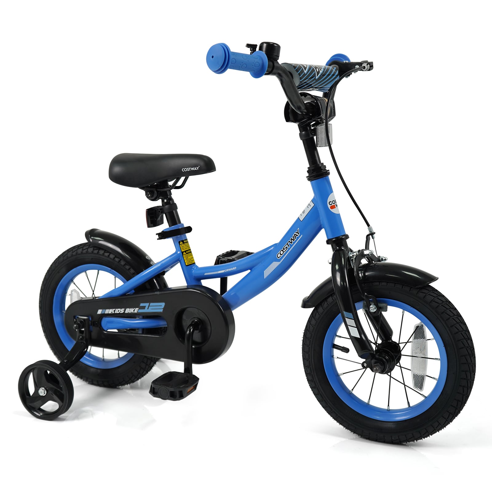 Kids Bike, 12 Inches, Removable Training Wheels, Adjustable Seat, Navy Kids Bike at Gallery Canada