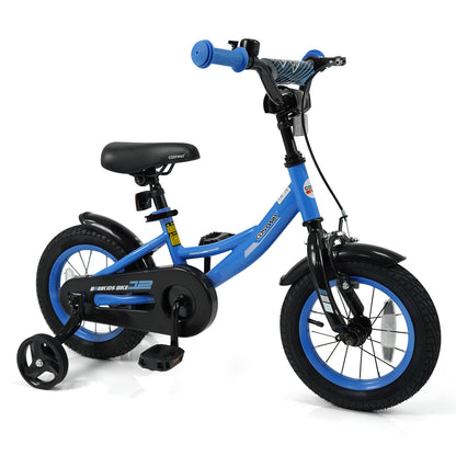 Kids Bike, 12 Inches, Removable Training Wheels, Adjustable Seat, Navy Kids Bike Navy at Gallery Canada