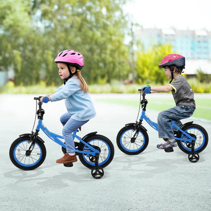 12/14/16/18 Inches Kids Bike with Removable Training Wheels and Adjustable Seatfor 3-8 Years Old Navy-14 inches, Navy Kids Bike at Gallery Canada