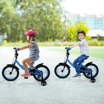 12/14/16/18 Inches Kids Bike with Removable Training Wheels and Adjustable Seatfor 3-8 Years Old Navy-16 inches, Navy Kids Bike at Gallery Canada