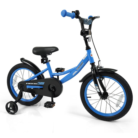 12/14/16/18 Inches Kids Bike with Removable Training Wheels and Adjustable Seatfor 3-8 Years Old Navy-16 inches, Navy Kids Bike Navy at Gallery Canada