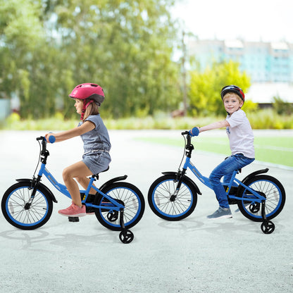 12/14/16/18 Inches Kids Bike with Removable Training Wheels and Adjustable Seatfor 3-8 Years Old Navy-18 inches, Navy Kids Bike at Gallery Canada