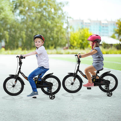 12/14/16/18 Inches Kids Bike with Removable Training Wheels and Adjustable Seatfor 3-8 Years Old Black-18 inches, Black Kids Bike at Gallery Canada