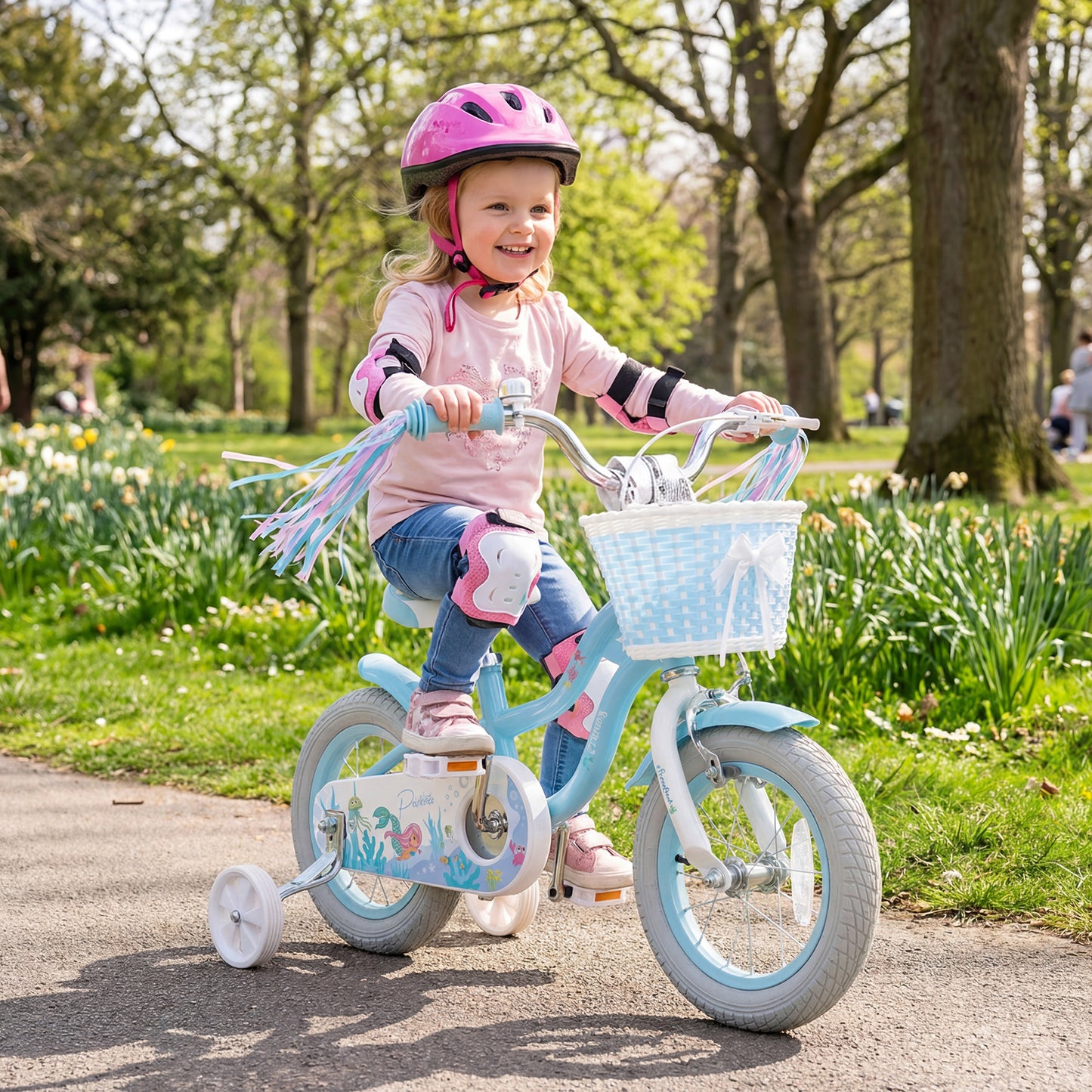 Kids Bike, 12 Inch, Adjustable With Basket And Streamers, Blue Kids Bike at Gallery Canada