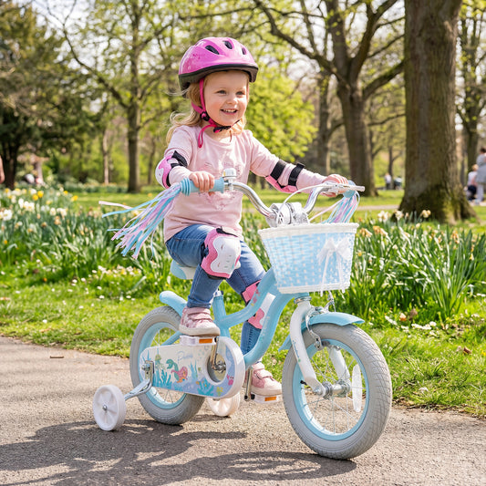Kids Bike, 12 Inch, Adjustable With Basket And Streamers, Blue Kids Bike Blue at Gallery Canada