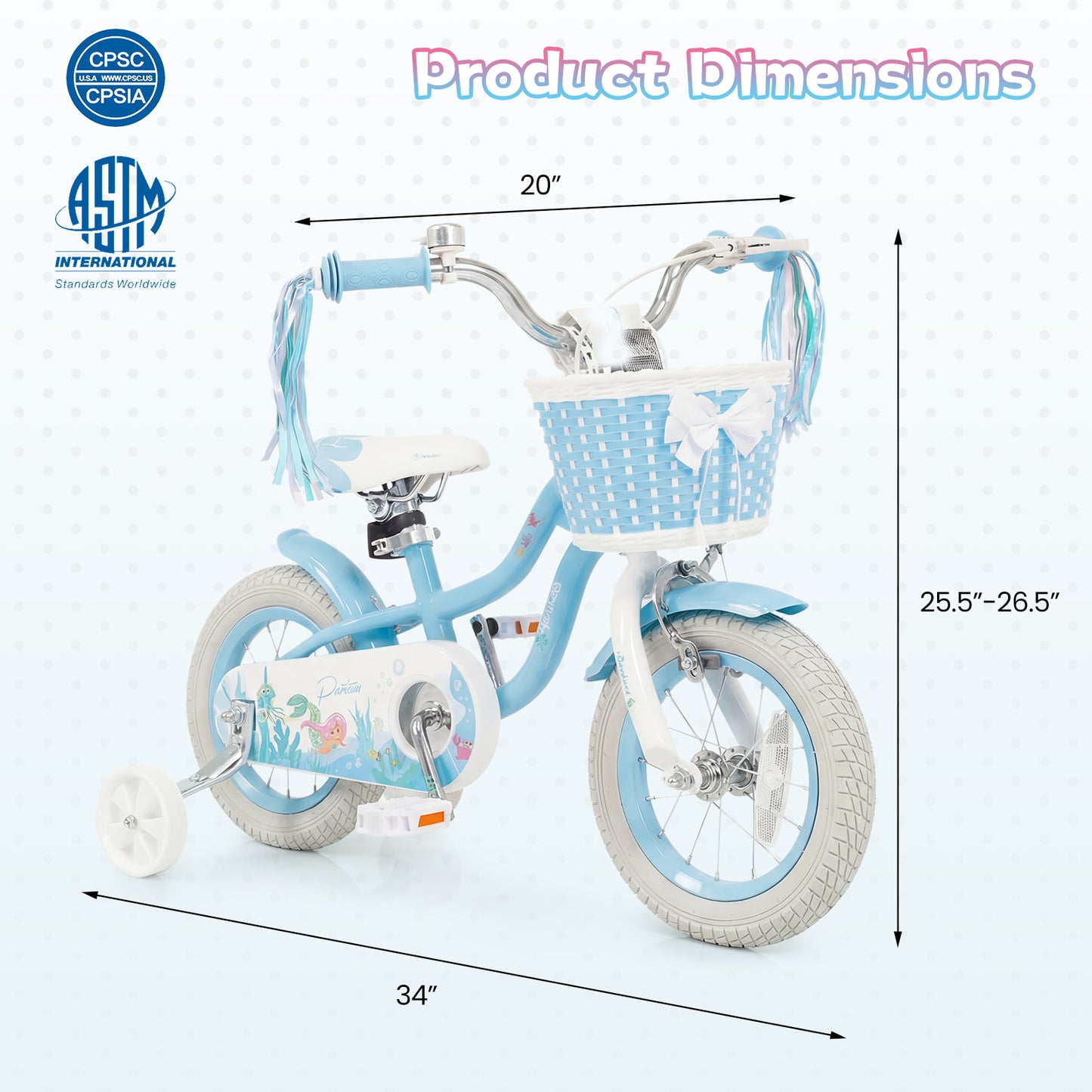 Kids Bike, 12 Inch, Adjustable With Basket And Streamers, Blue Kids Bike at Gallery Canada