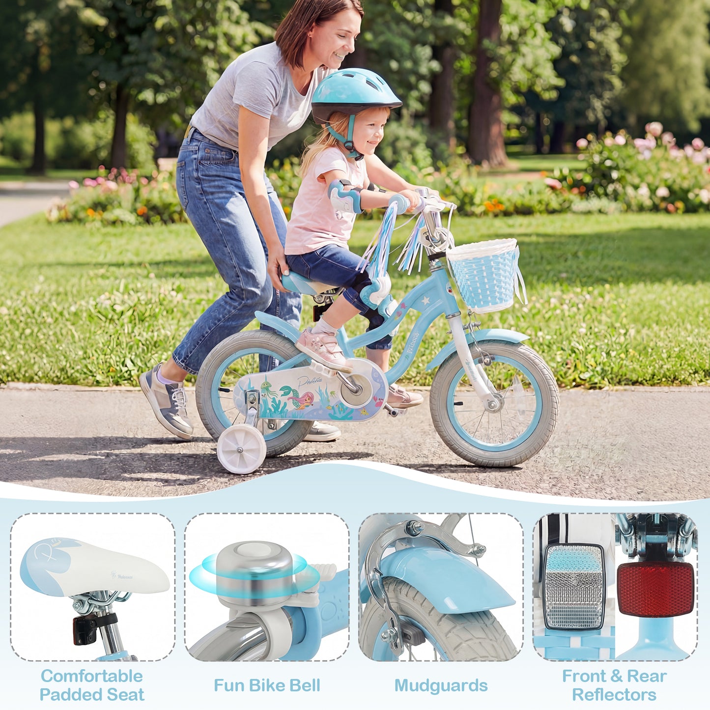 Kids Bike, 12 Inch, Adjustable With Basket And Streamers, Blue Kids Bike at Gallery Canada