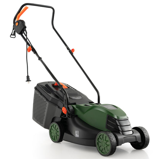 12-Amp 13.5 Inch Adjustable Electric Corded Lawn Mower, Green Lawn Care Tools Green at Gallery Canada