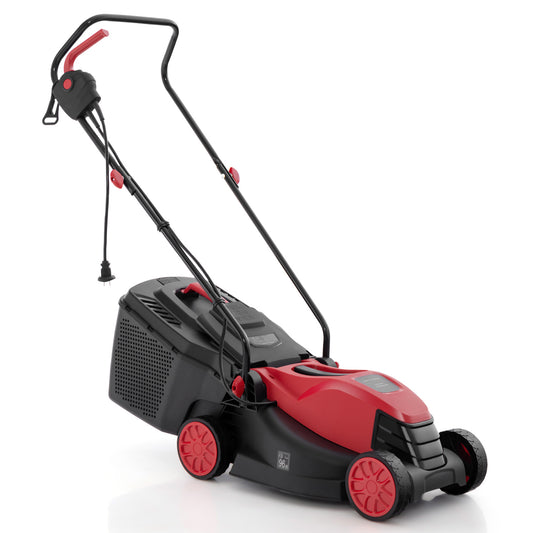12-Amp 13.5 Inch Adjustable Electric Corded Lawn Mower, Red Lawn Care Tools Red at Gallery Canada