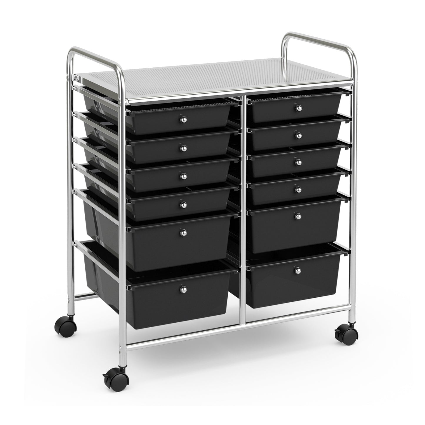 12 Storage Drawer Organizer Bins Rolling Cart, Black File Cabinets at Gallery Canada