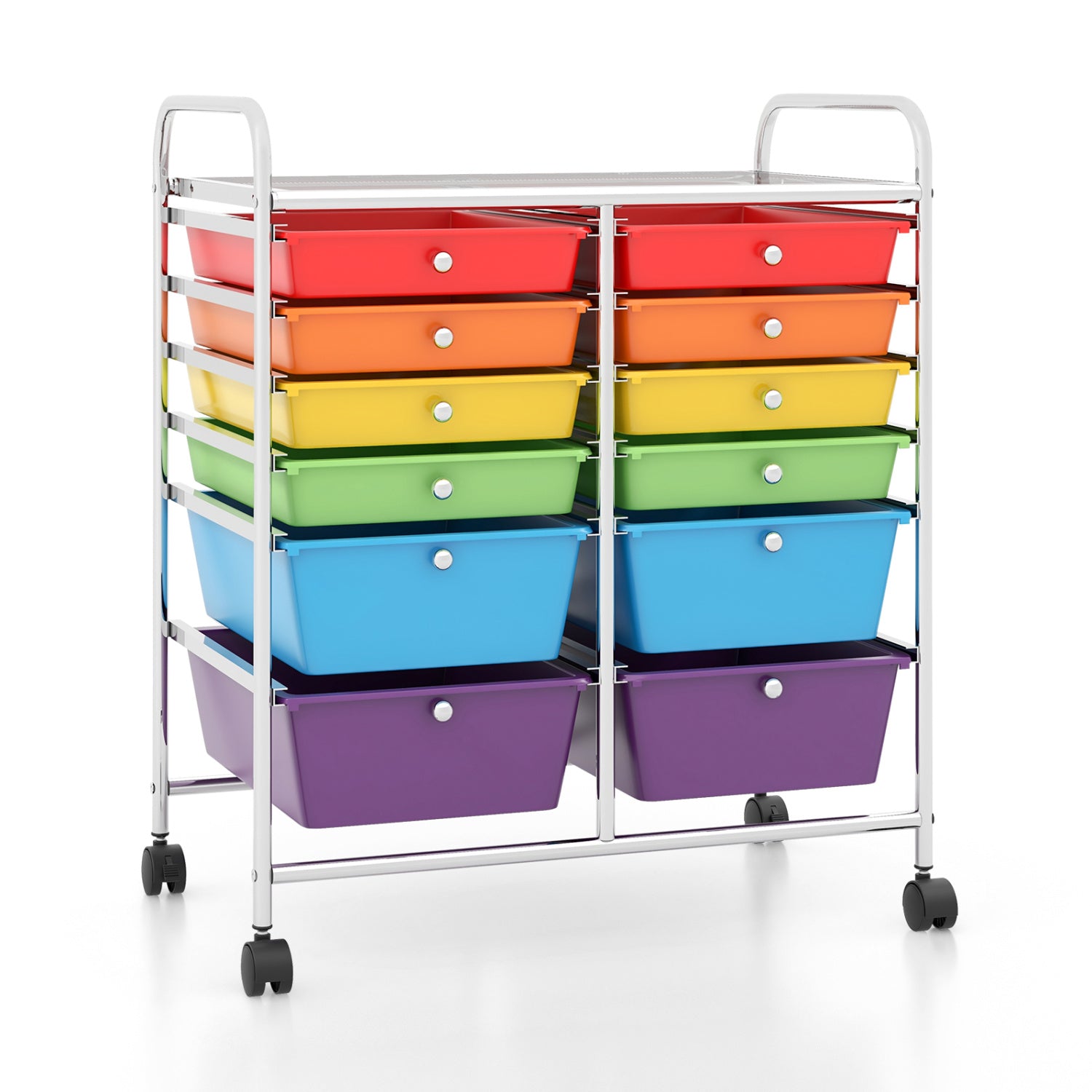 12 Drawers Rolling Cart, Scrapbook Paper Organizer Bins, Multicolor File Cabinets Multicolor at Gallery Canada