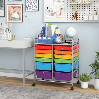 12 Drawers Rolling Cart, Scrapbook Paper Organizer Bins, Multicolor File Cabinets at Gallery Canada