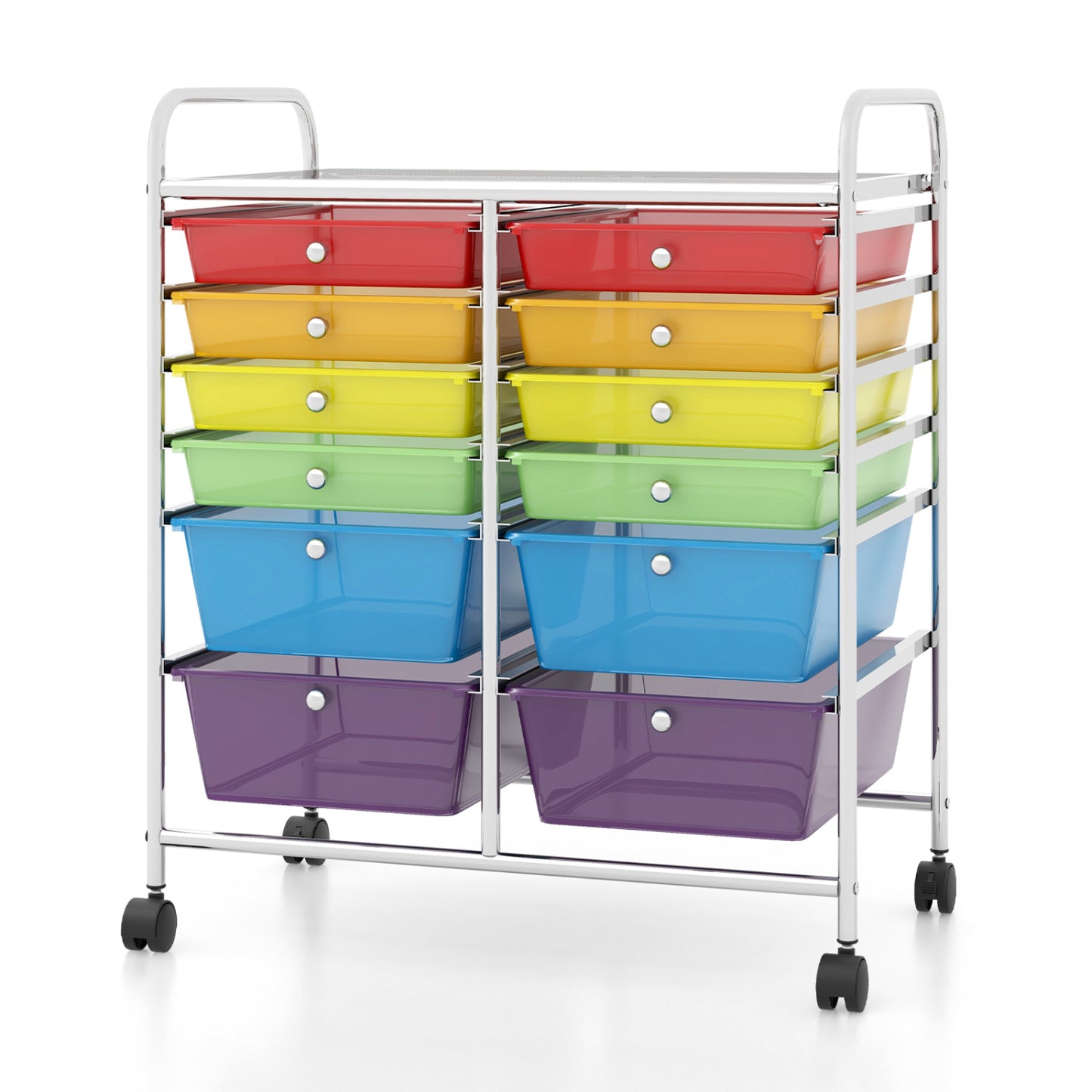 12 Storage Drawer Organizer Bins Rolling Cart, Transparent, Multicolor File Cabinets at Gallery Canada