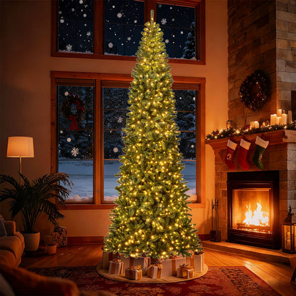 12 FT Prelit Artificial Christmas Tree, 2536 PVC Branch Tips, Green Christmas Tree at Gallery Canada