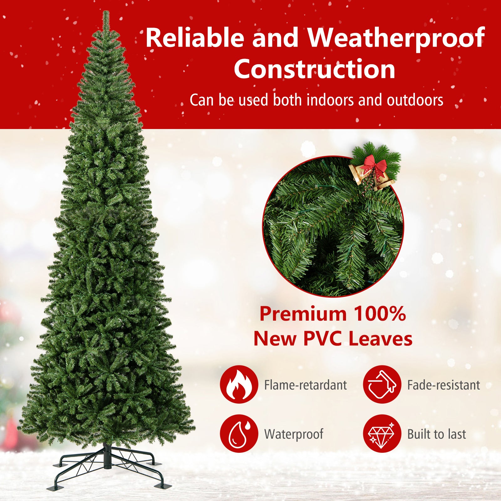 12 FT Prelit Artificial Christmas Tree, 2536 PVC Branch Tips, Green Christmas Tree at Gallery Canada