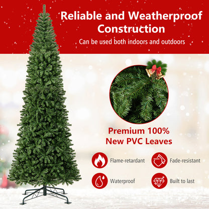 12 FT Prelit Artificial Christmas Tree, 2536 PVC Branch Tips, Green Christmas Tree at Gallery Canada
