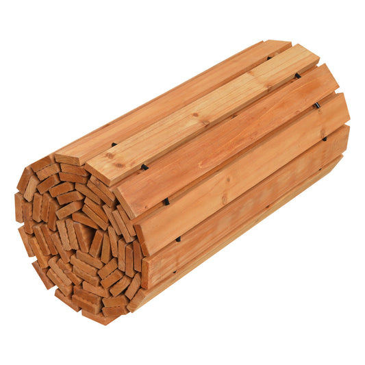 12 FT Wooden Garden Pathway, 22 Inches Wide, Outdoor Roll Out Walkway Decorative Fencing & Flooring Brown/Natural at Gallery Canada