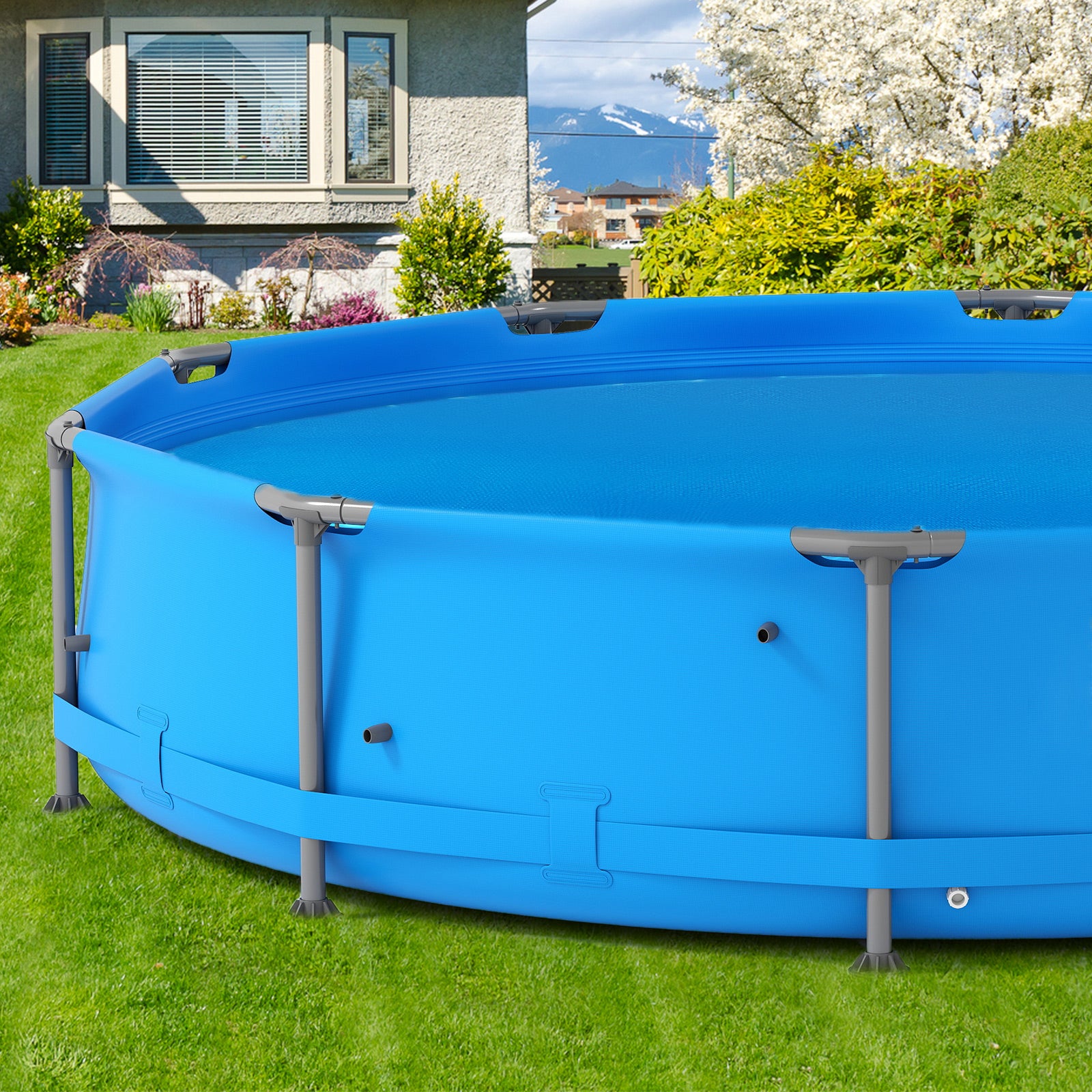 12 Feet Round Solar Pool Cover, 12 Mil, Blue Swimming Pools at Gallery Canada