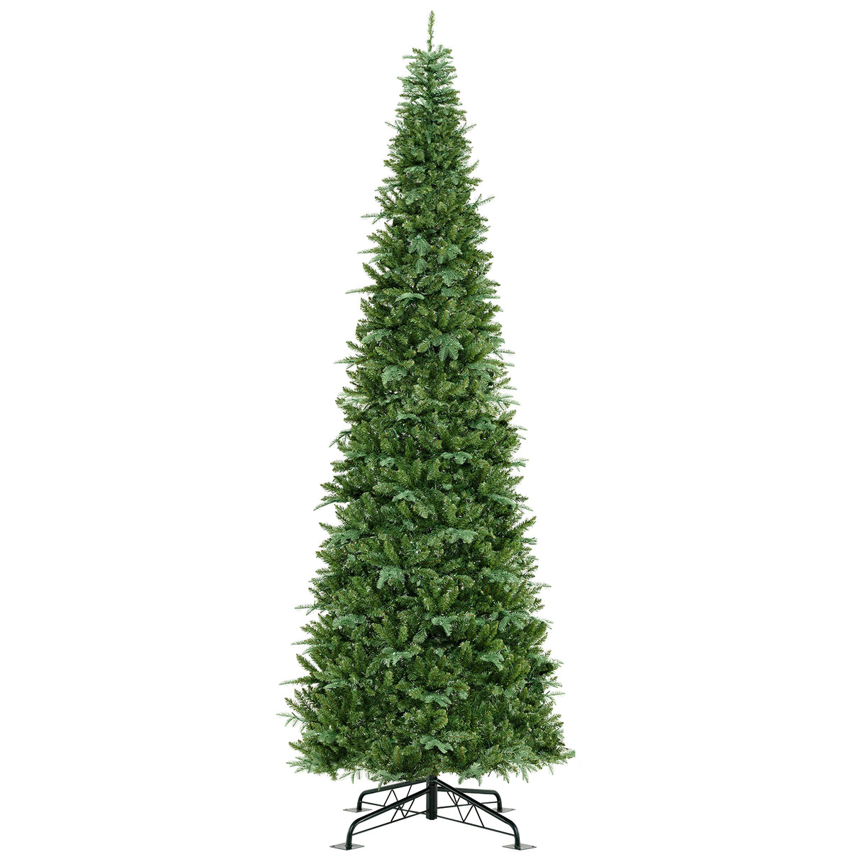 12 Feet Tall Prelit Hinged Artificial Christmas Tree, Green Christmas Tree Green at Gallery Canada