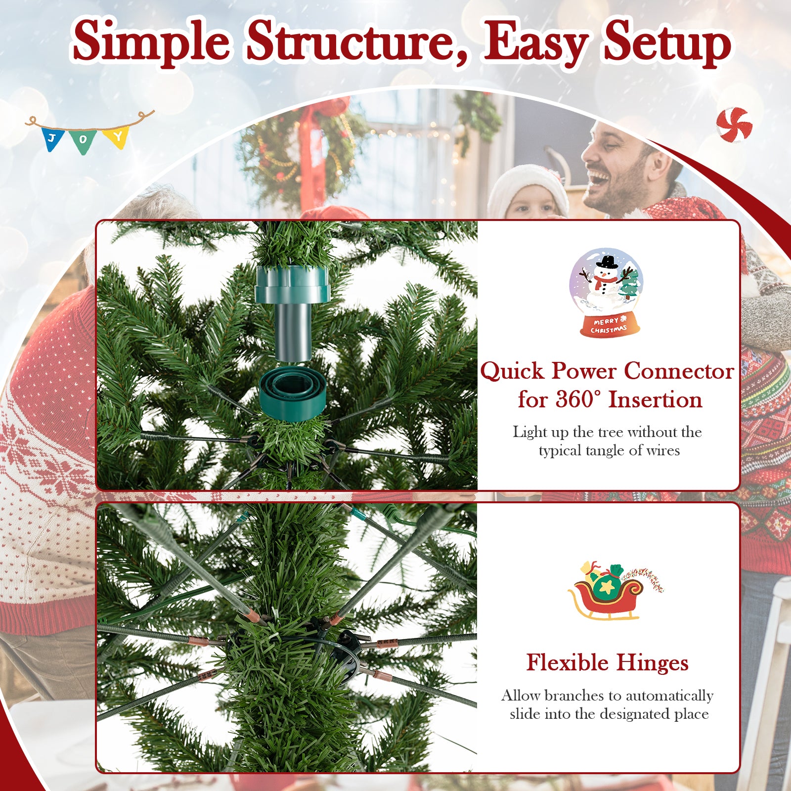 12 Feet Tall Prelit Hinged Artificial Christmas Tree, Green Christmas Tree at Gallery Canada
