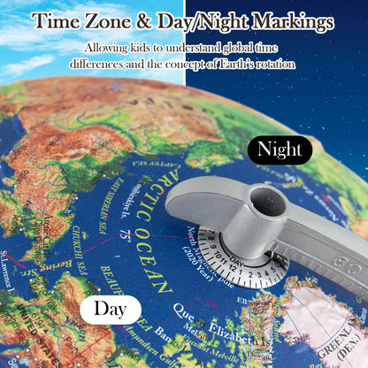 12 Inch Illuminated World Globe Antique Light up Globe Night Lamp, Navy Learning Toys at Gallery Canada