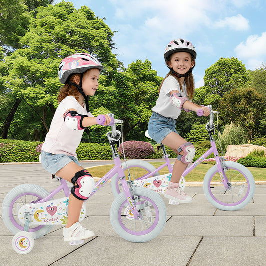 12 Inch Kids Bike Adjustable for 3-8 Years Old Children Purple - Stars & Moon, Purple Kids Bike Purple at Gallery Canada