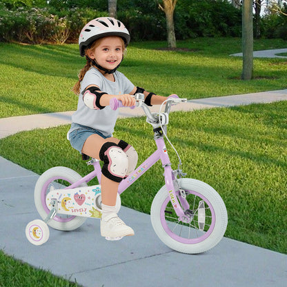 12 Inch Kids Bike Adjustable for 3-8 Years Old Children Purple - Stars & Moon, Purple Kids Bike at Gallery Canada