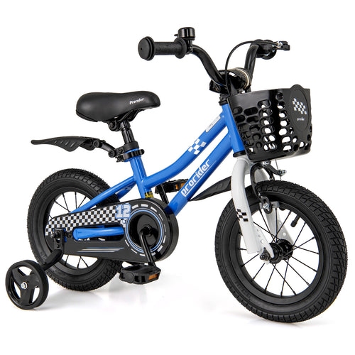 12 Inch Kids Bike Children Bicycle with Training Wheels for 3-4 Years Old, Navy