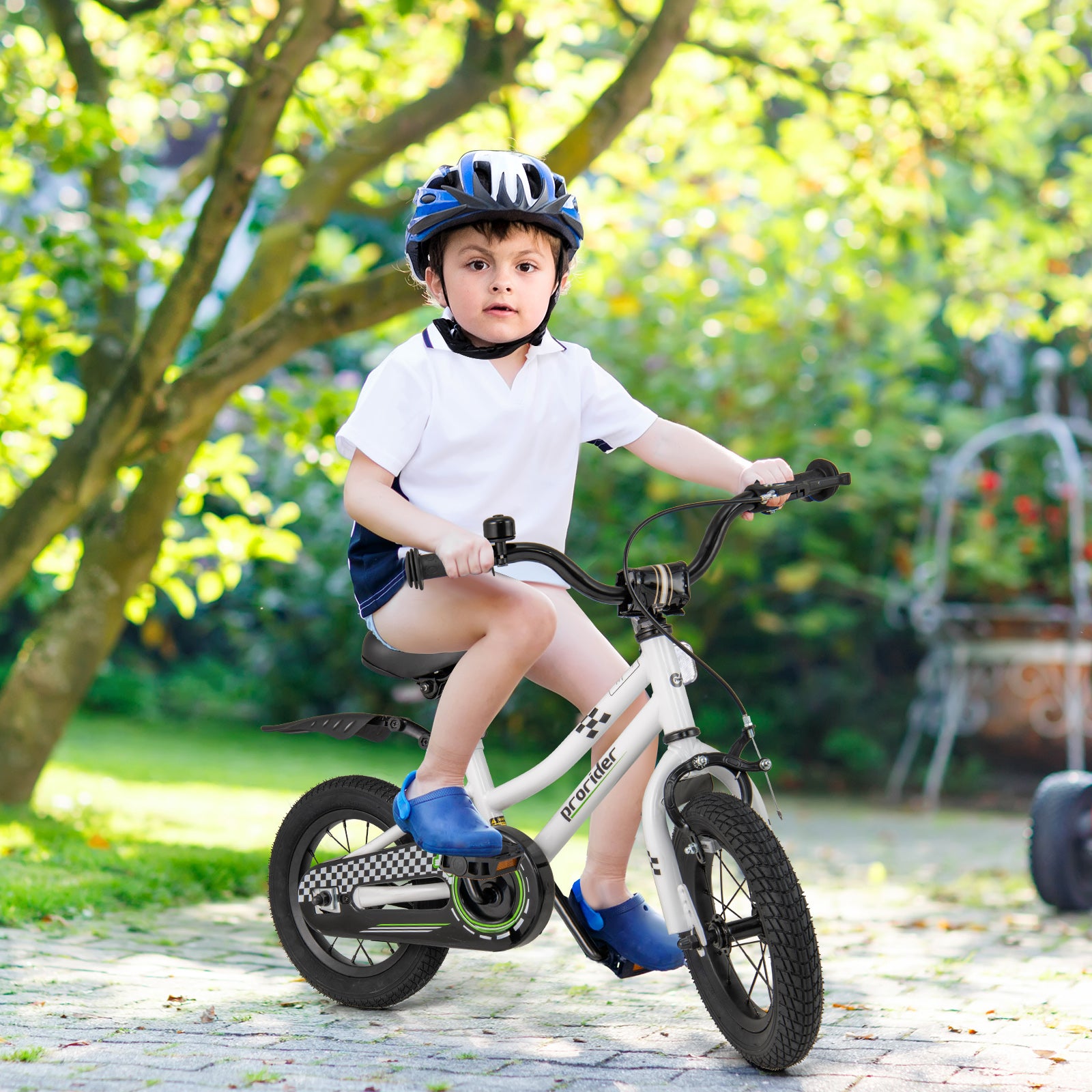 12 Inch Kids Bike Children Bicycle with Training Wheels for 3-4 Years Old, White Kids Bike at Gallery Canada