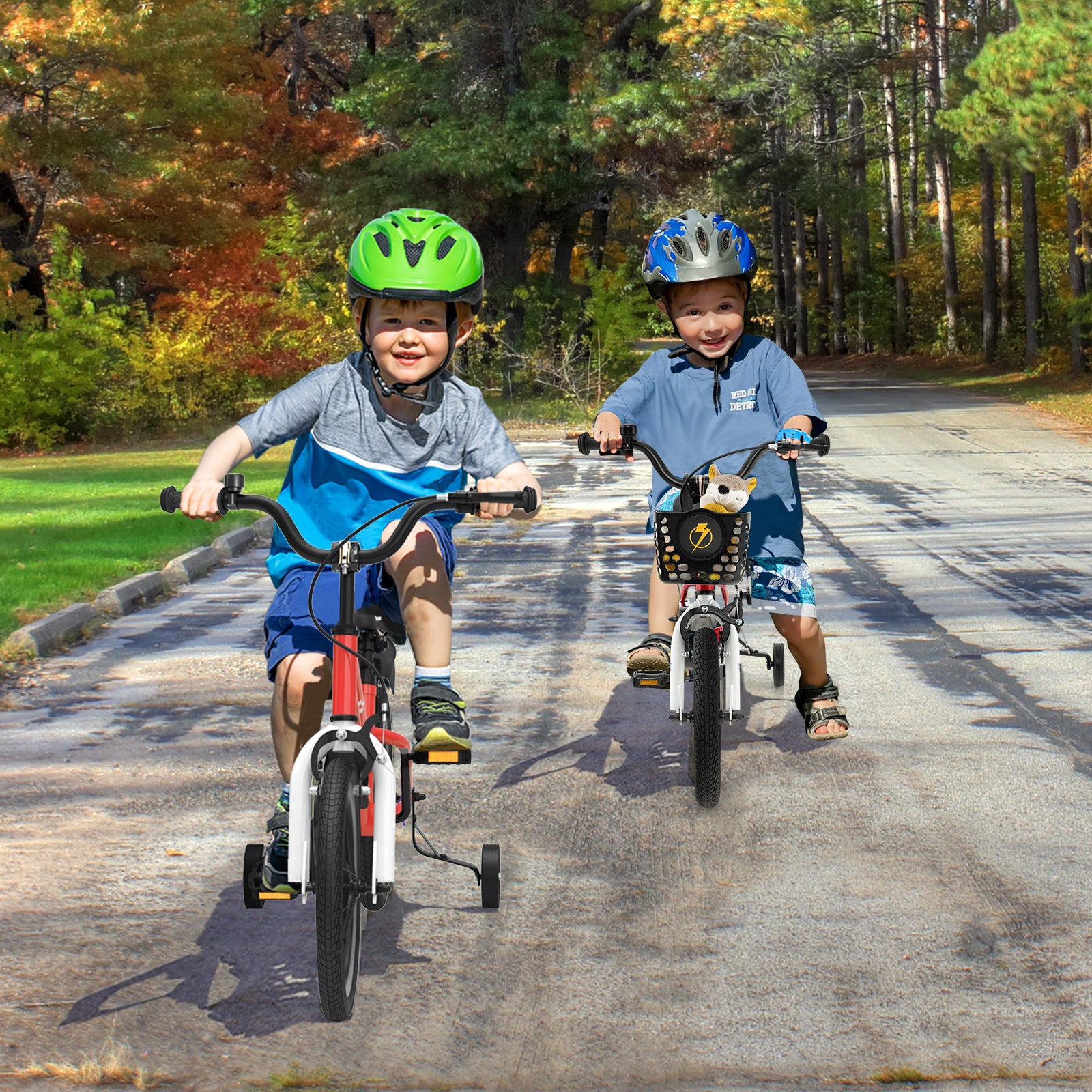 12 Inch Kids Bike Children Bicycle with Training Wheels for 3-4 Years Old, Red Kids Bike at Gallery Canada
