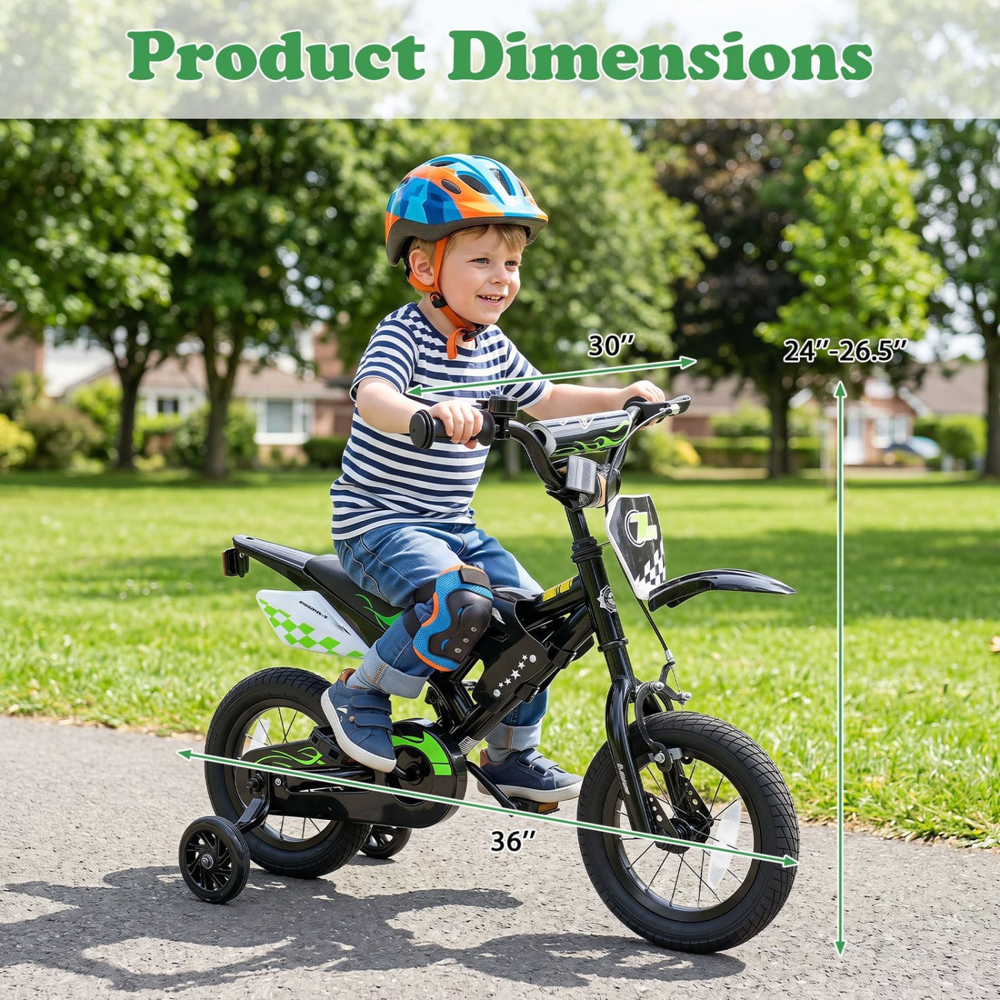 12 Inch Kids Bike, For Ages 3-4, Black