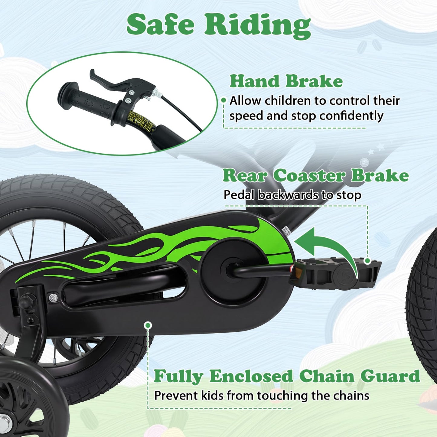 12 Inch Kids Bike, For Ages 3-4, Black