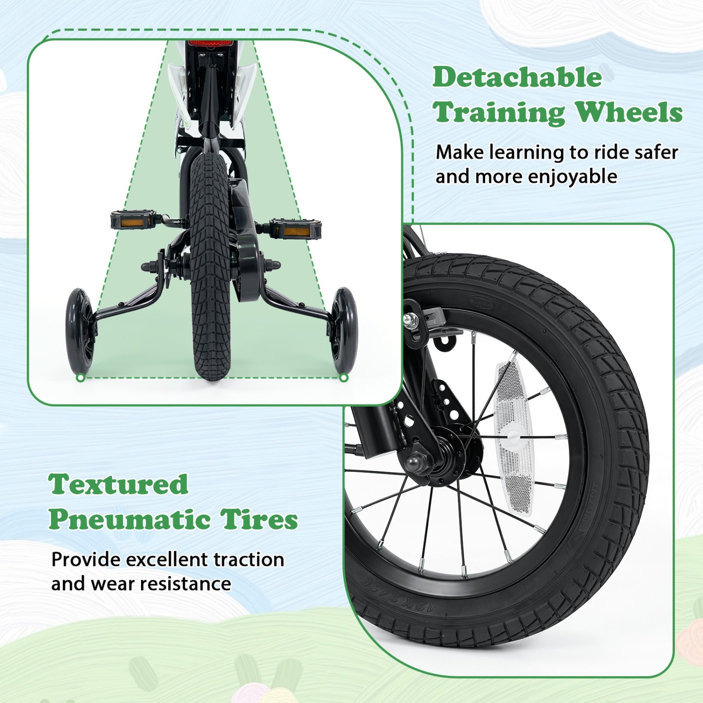12 Inch Kids Bike, For Ages 3-4, Black