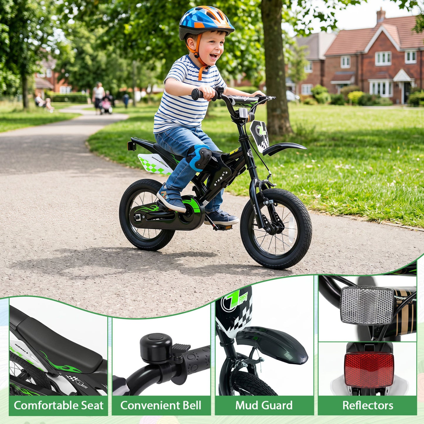 12 Inch Kids Bike, For Ages 3-4, Black