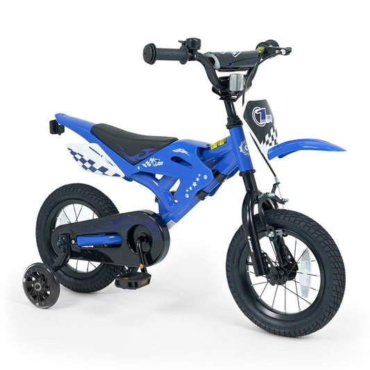 12 Inch Kids Bike, Motorcycle Inspired, Ages 3-4, Blue Kids Bike Blue at Gallery Canada