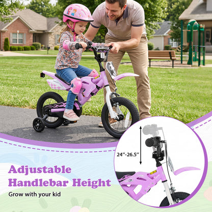 12 Inch Kids Bike, Ages 3-4 Years, Purple