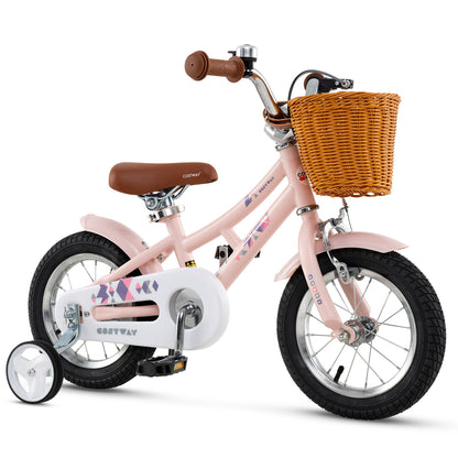 12 Inch Kids Bike, Adjustable Height, Basket, Pink Kids Bike Pink at Gallery Canada