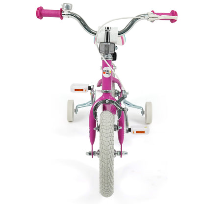 12 Inch Kids Bike for Aged 3-8 Years Old with Adjustable Handlebar Pink- Starlight Wave, Pink Kids Bike at Gallery Canada